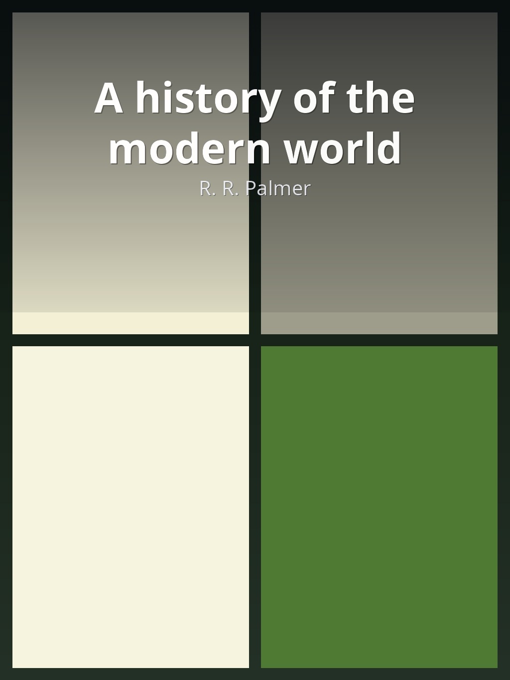 A history of the modern world by R. R. Palmer book cover