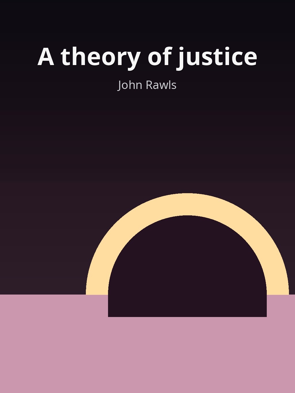 A theory of justice by John Rawls book cover