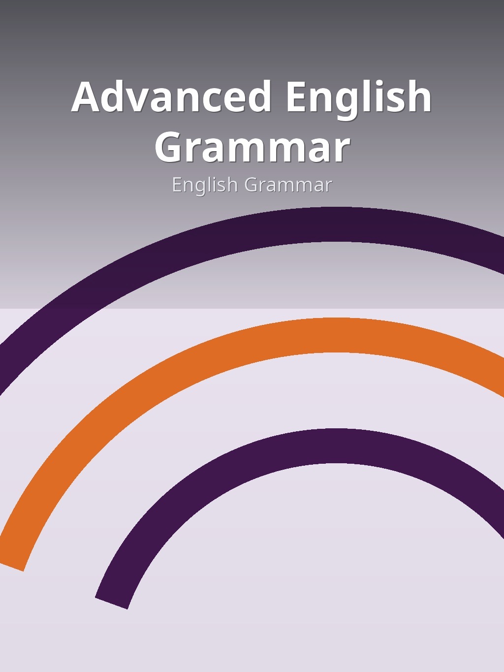 Advanced English Grammar by English Grammar book cover