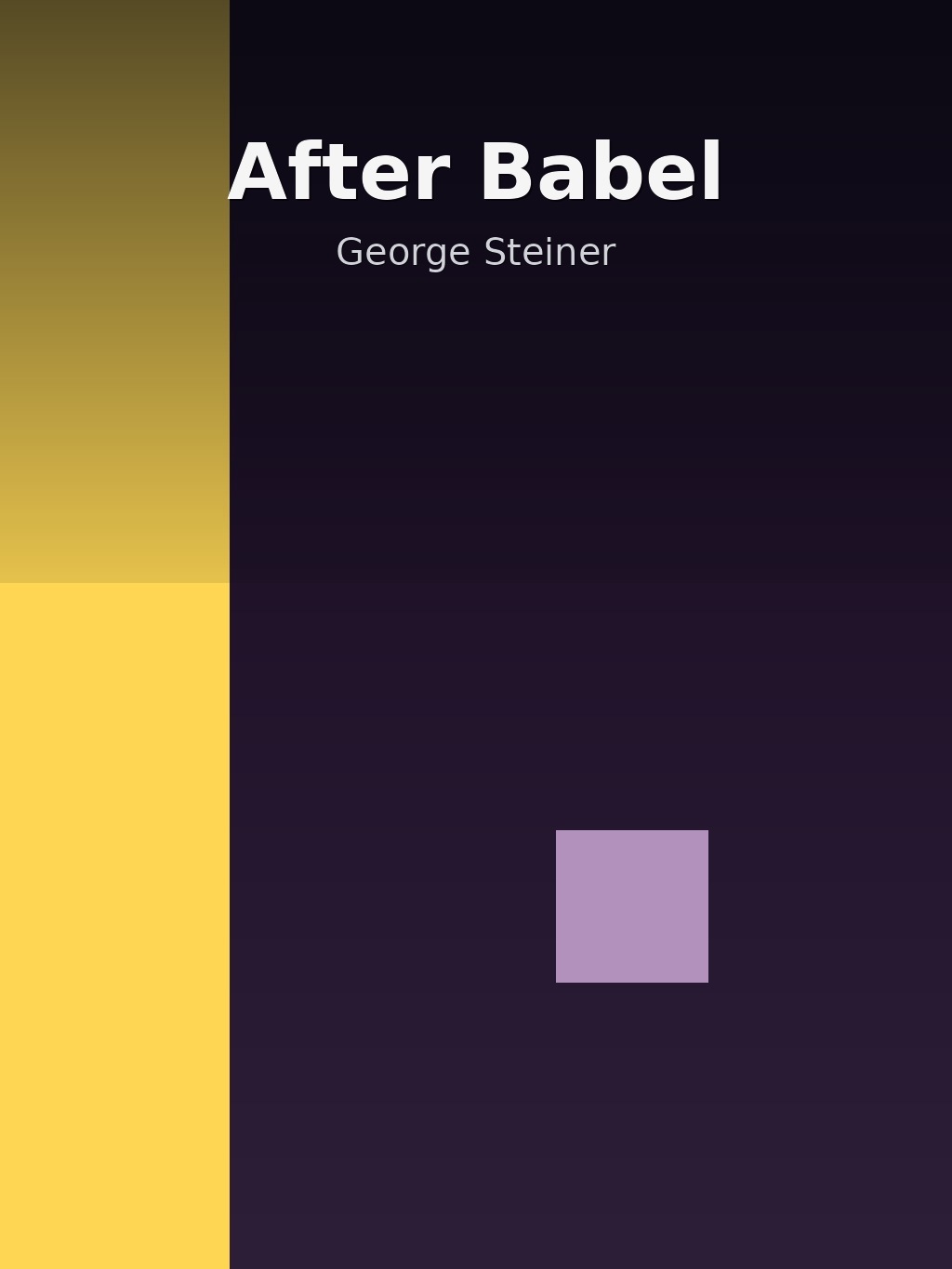 After Babel by George Steiner book cover