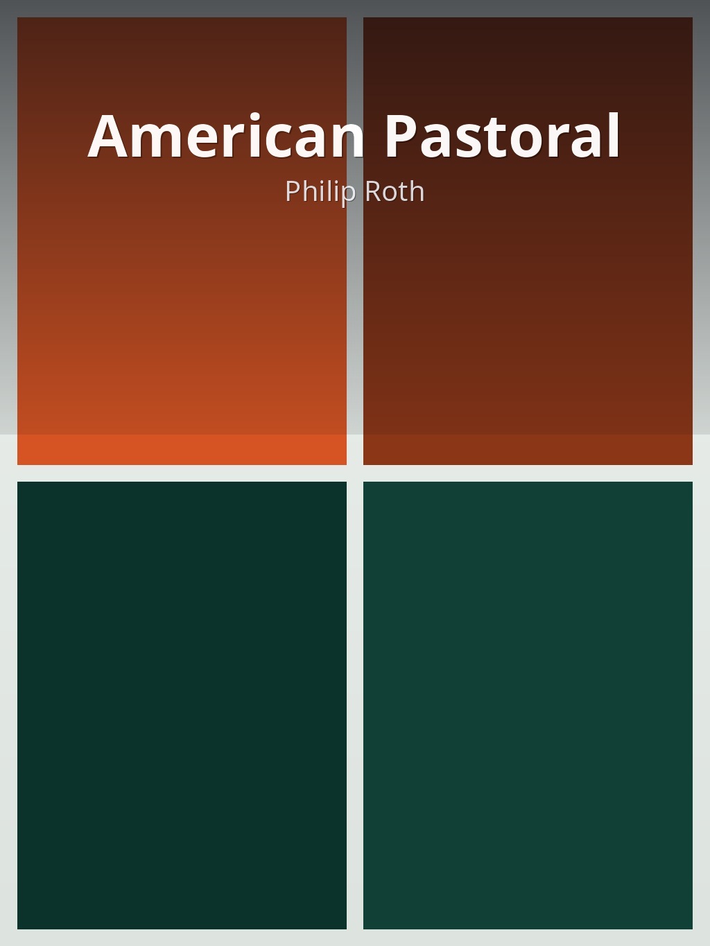 American Pastoral by Philip Roth book cover