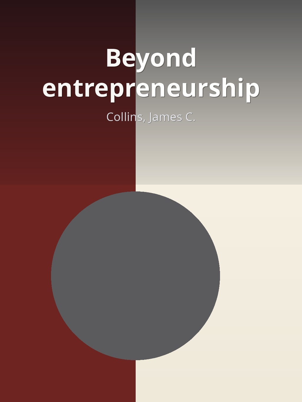 Beyond entrepreneurship by Collins, James C. book cover