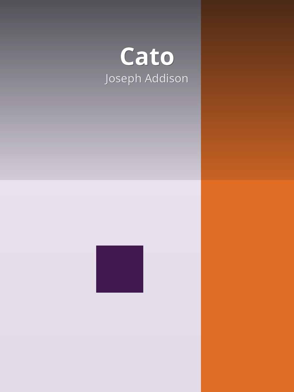 Cato by Joseph Addison book cover