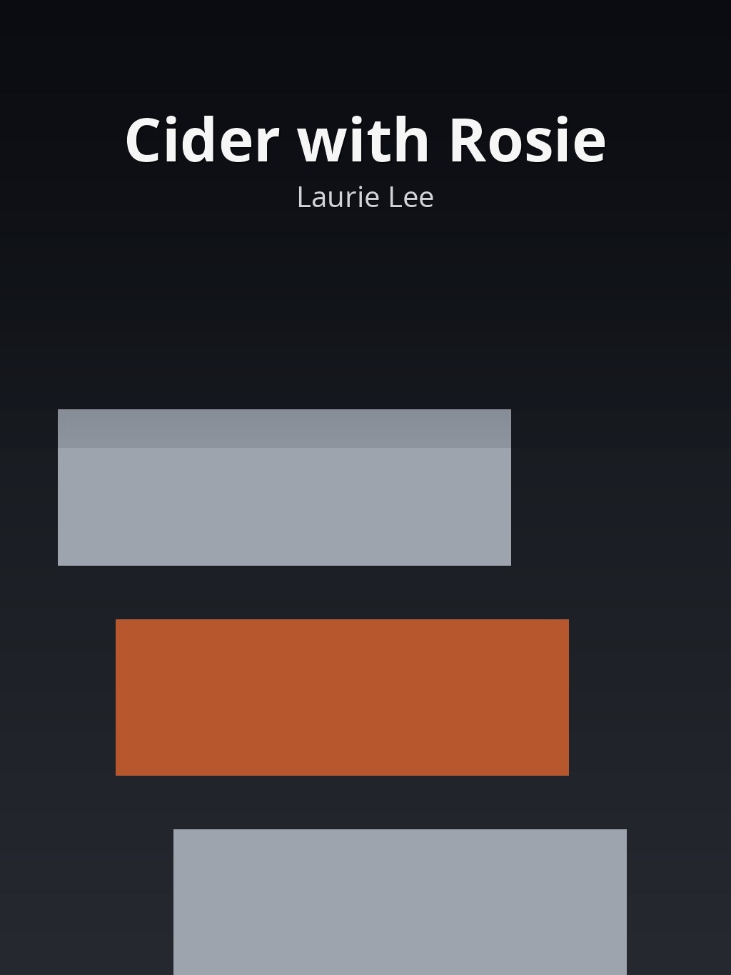 Cider with Rosie by Laurie Lee book cover