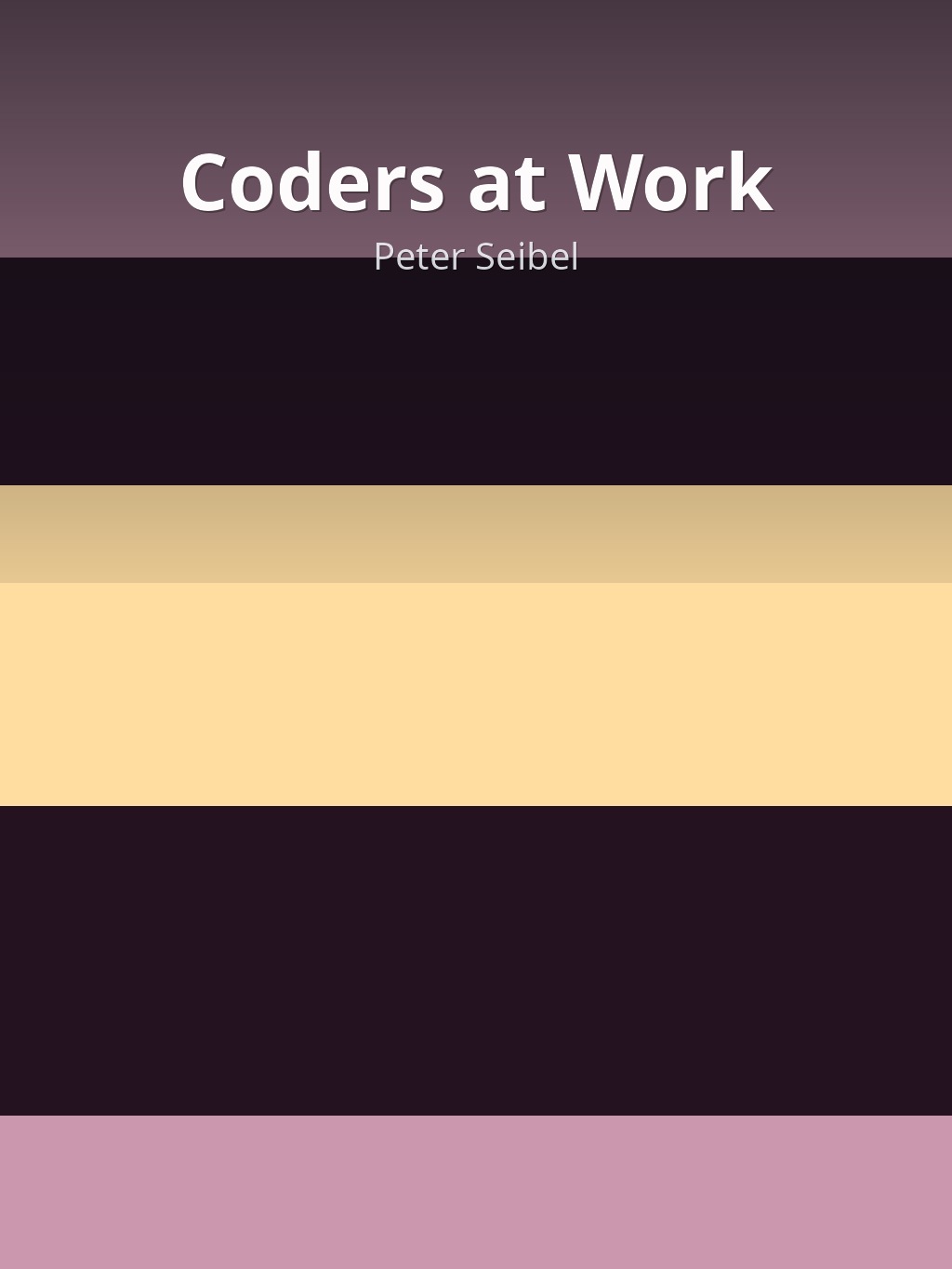 Coders at Work by Peter Seibel book cover