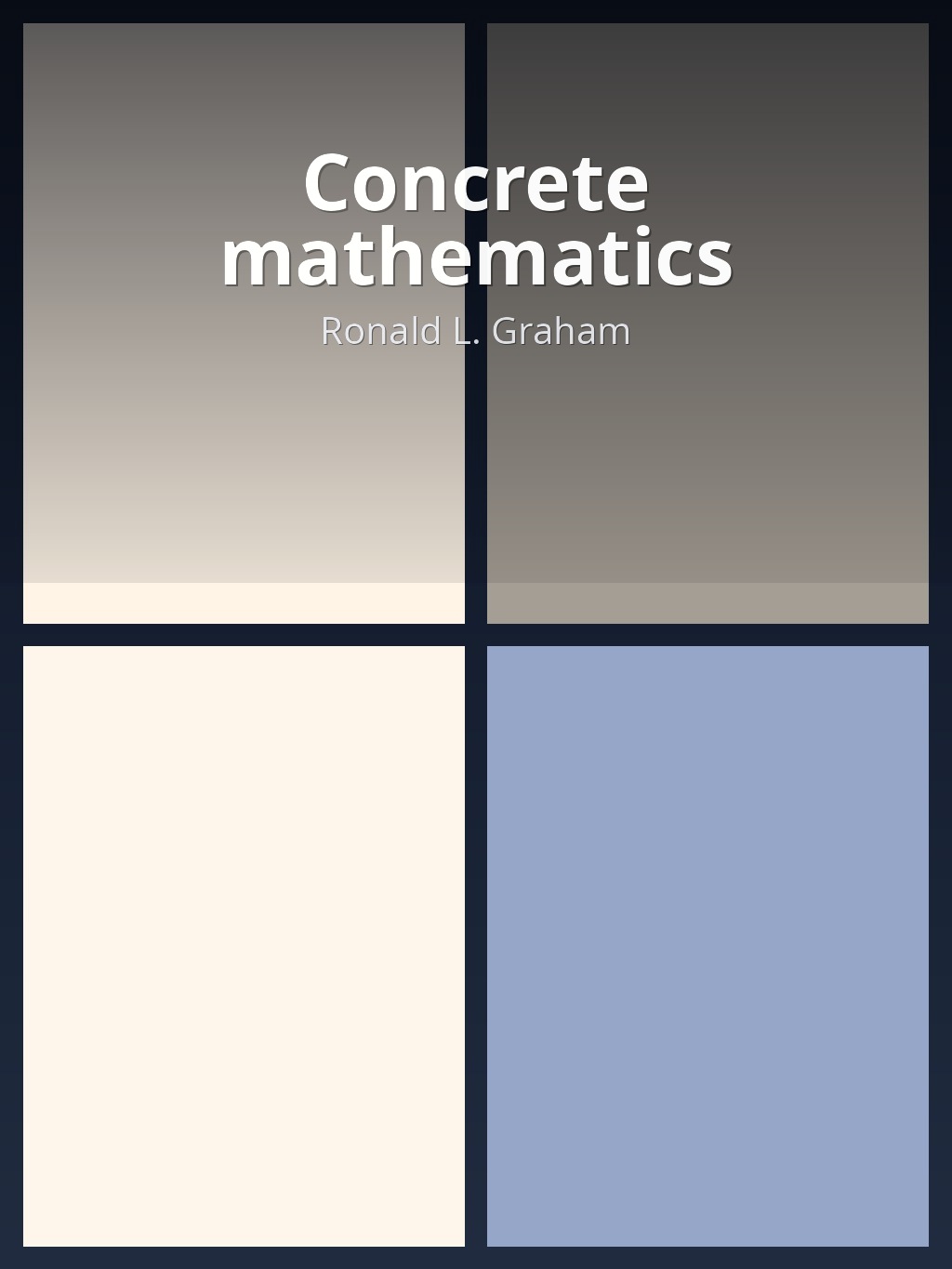 Concrete mathematics by Ronald L. Graham book cover