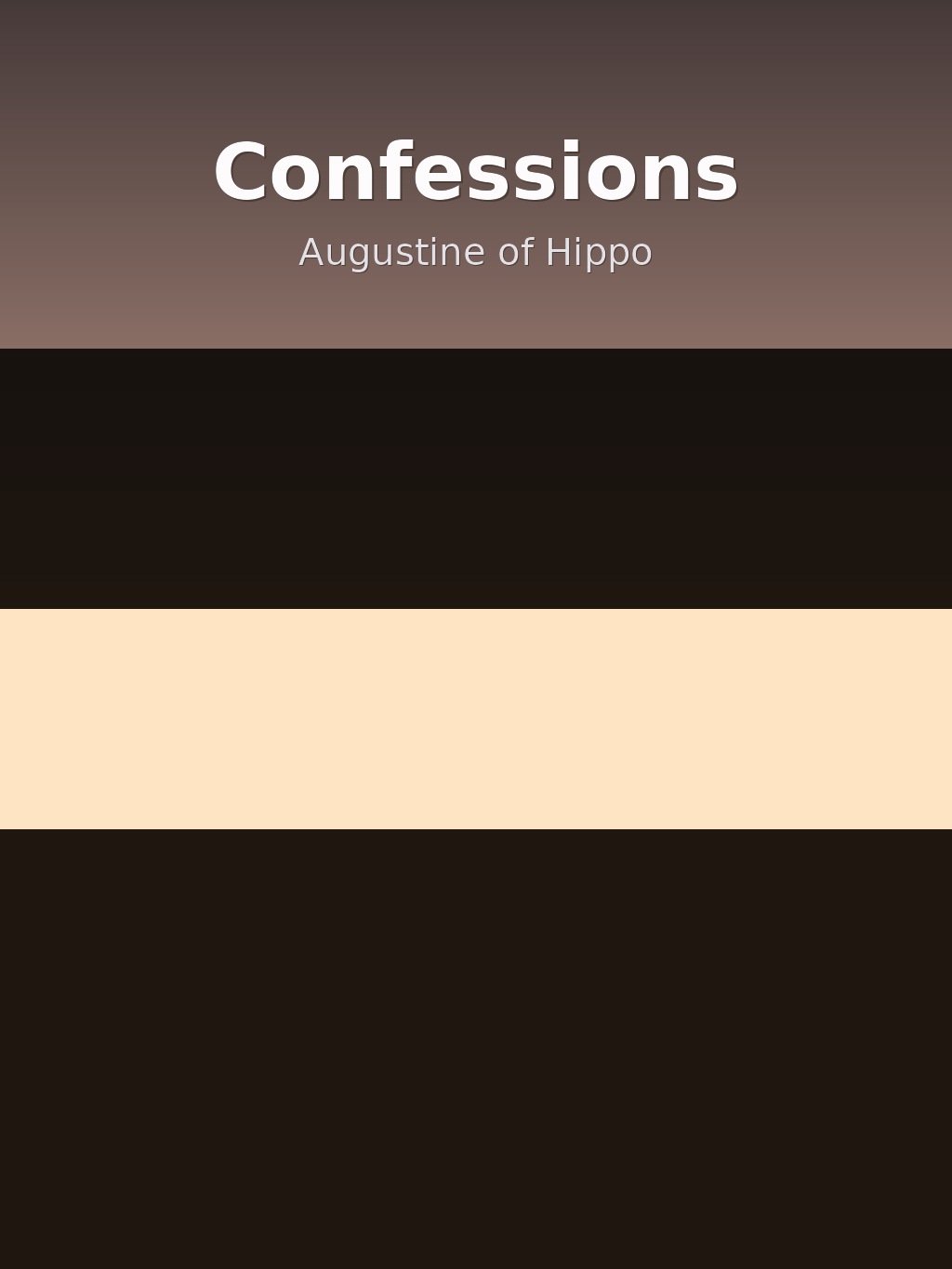 Confessions by Augustine of Hippo book cover