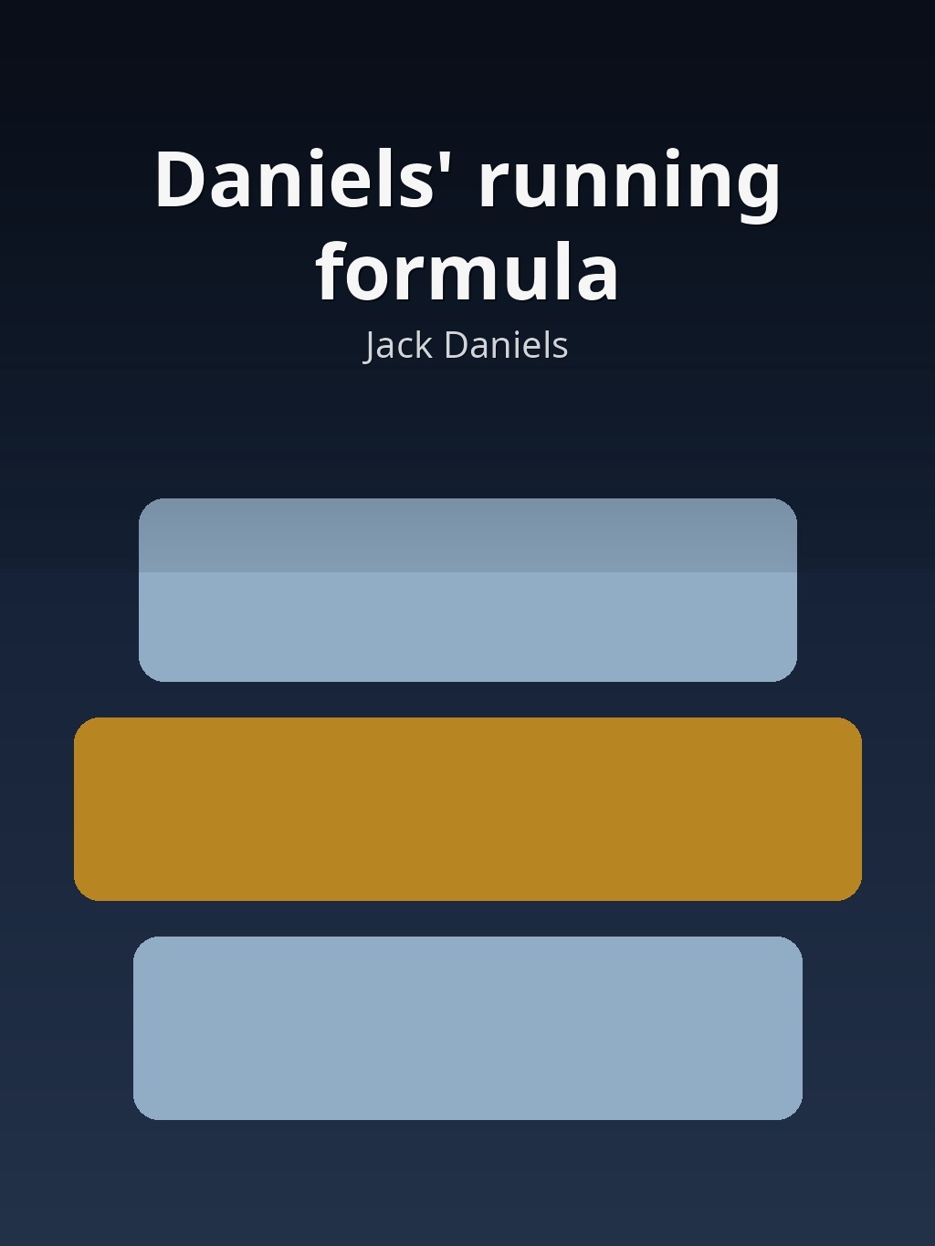 Daniels' running formula by Jack Daniels book cover