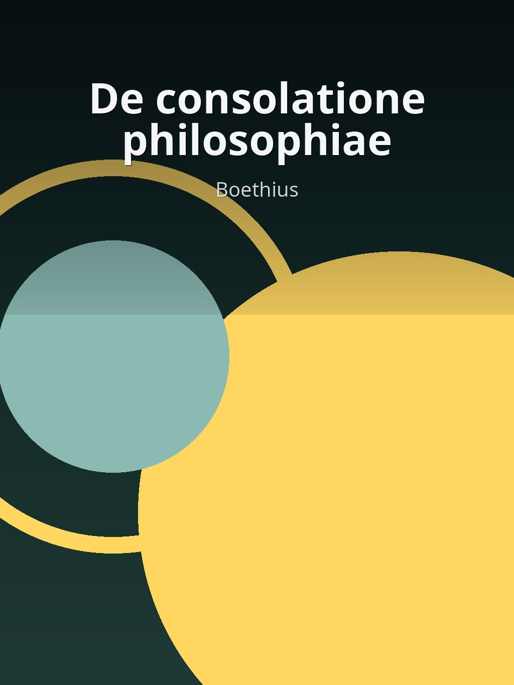 De consolatione philosophiae by Boethius book cover