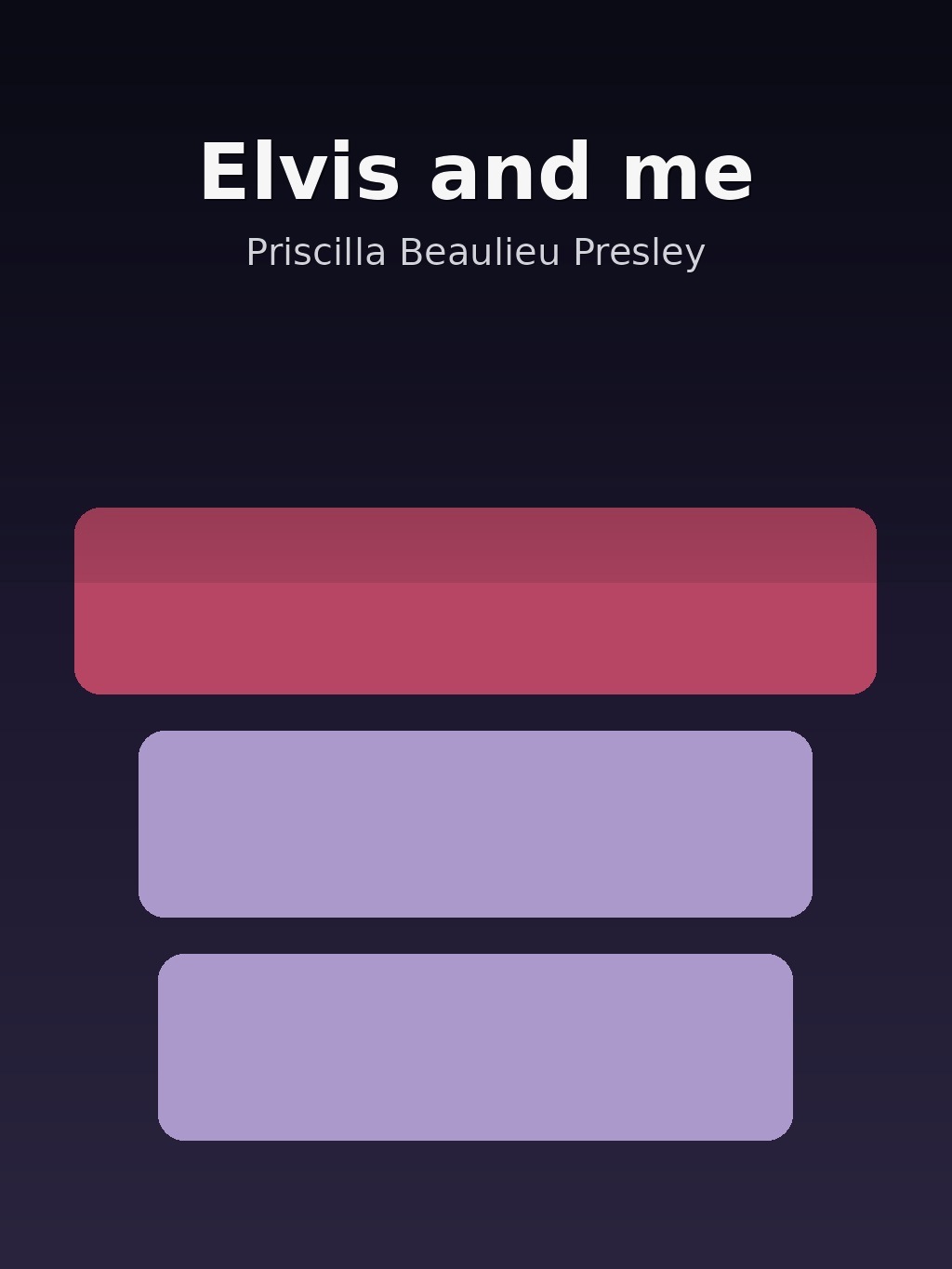 Elvis and me by Priscilla Beaulieu Presley book cover