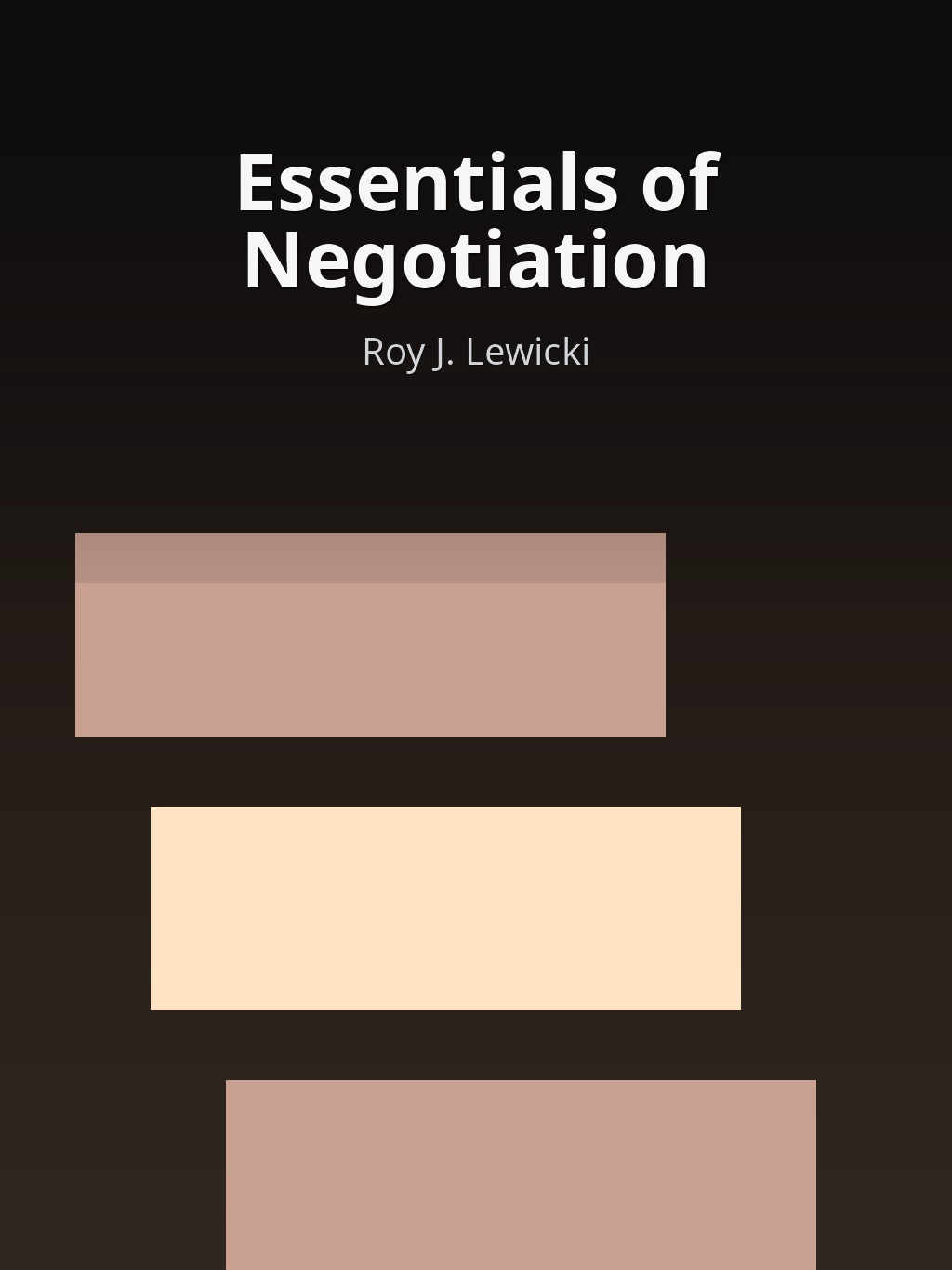 Essentials of Negotiation by Roy J. Lewicki book cover