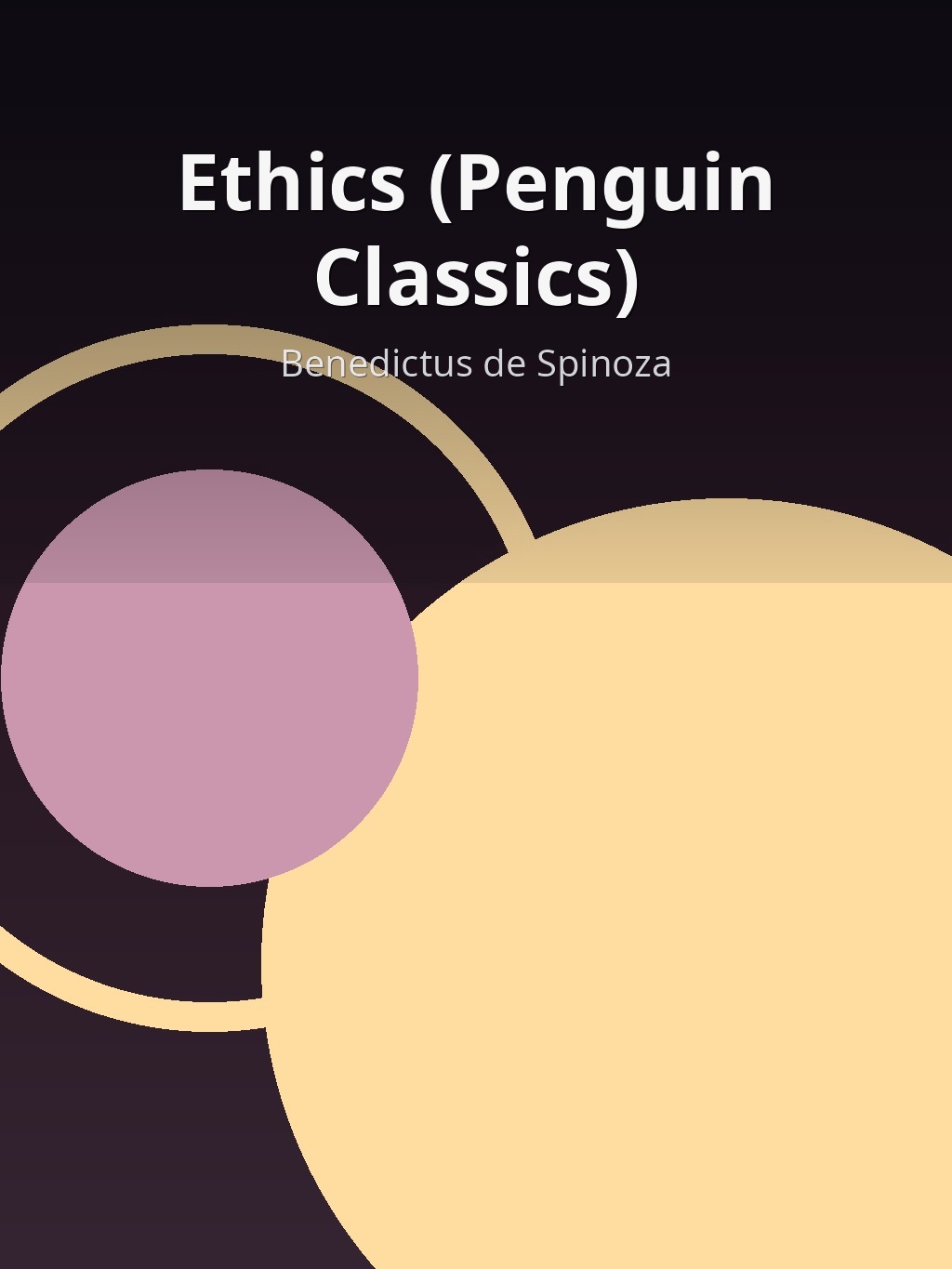 Ethics (Penguin Classics) by Benedictus de Spinoza book cover