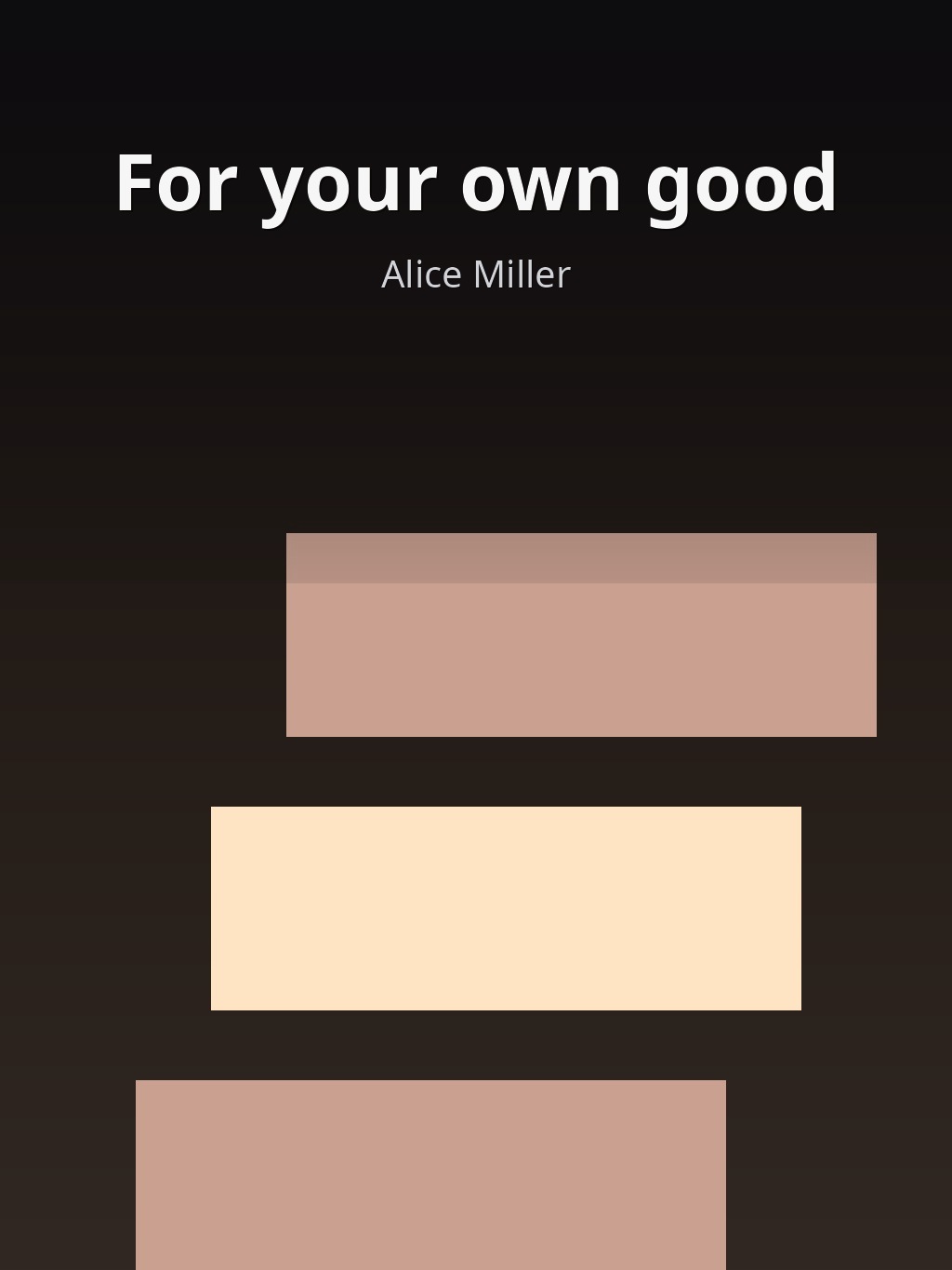 For your own good by Alice Miller book cover