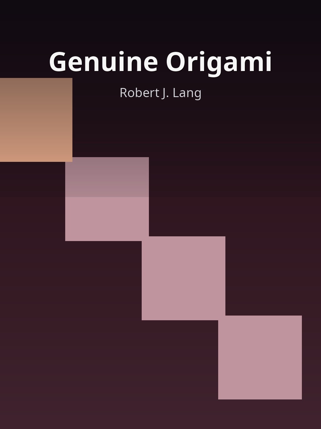 Genuine Origami by Robert J. Lang book cover