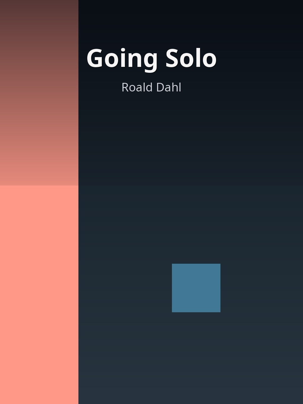 Going Solo by Roald Dahl book cover