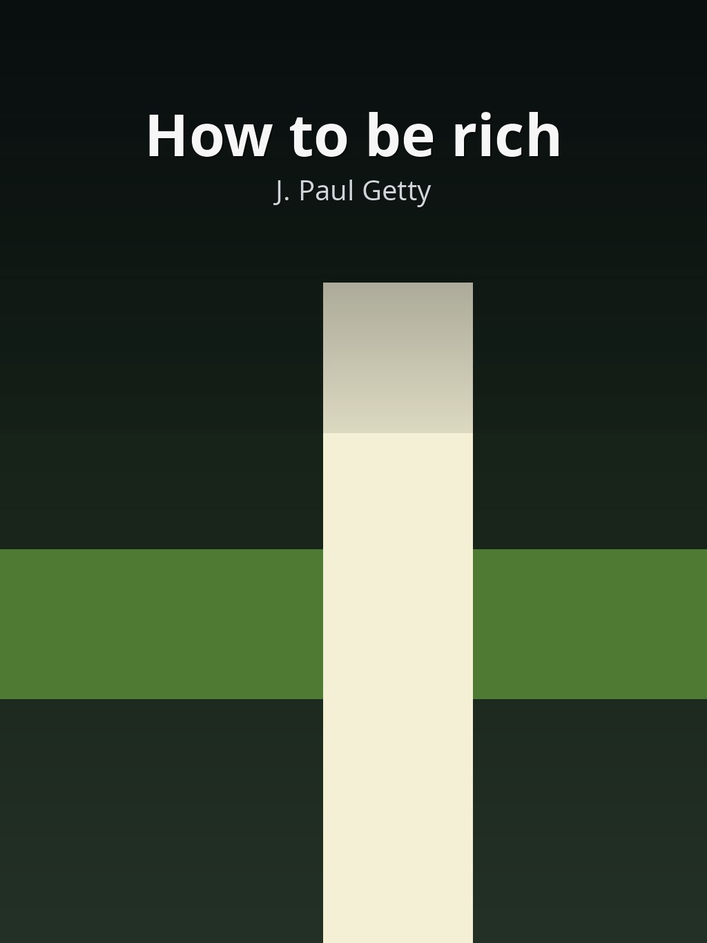 How to be rich by J. Paul Getty book cover