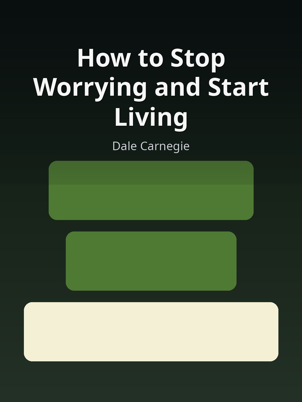 How to Stop Worrying and Start Living by Dale Carnegie book cover