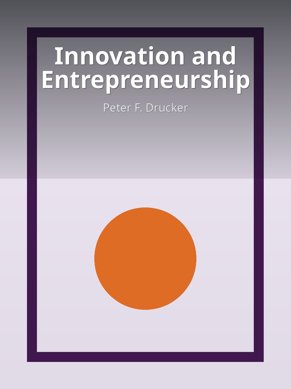 Innovation and Entrepreneurship by Peter F. Drucker book cover