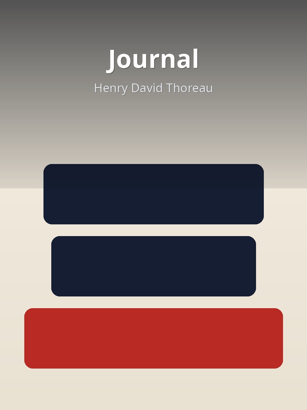 Journal by Henry David Thoreau book cover