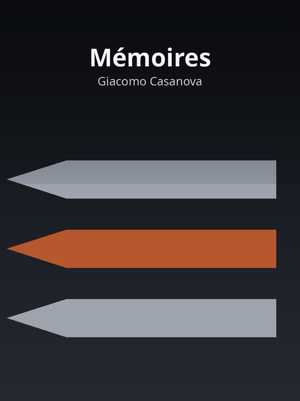 Mémoires by Giacomo Casanova book cover