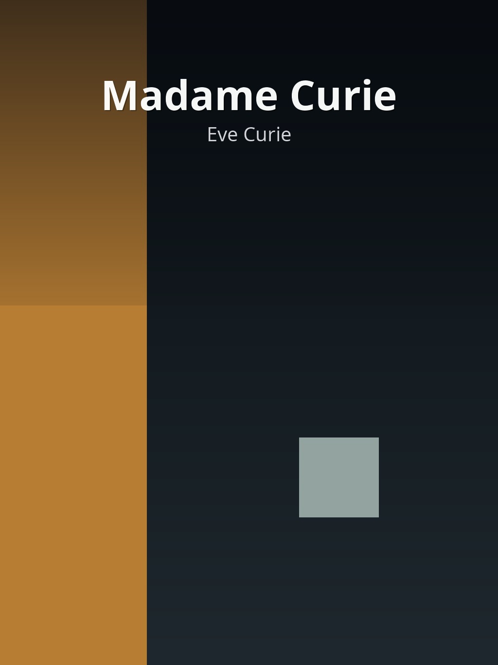 Madame Curie by Eve Curie book cover