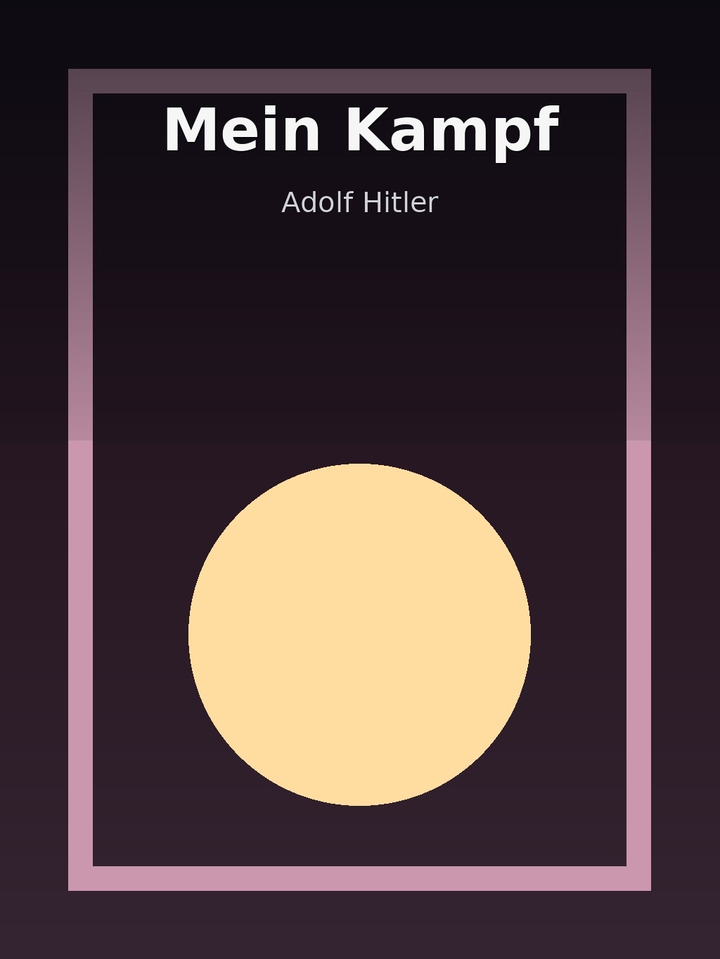 Mein Kampf by Adolf Hitler book cover