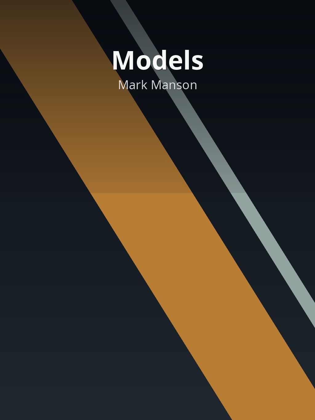 Models by Mark Manson book cover