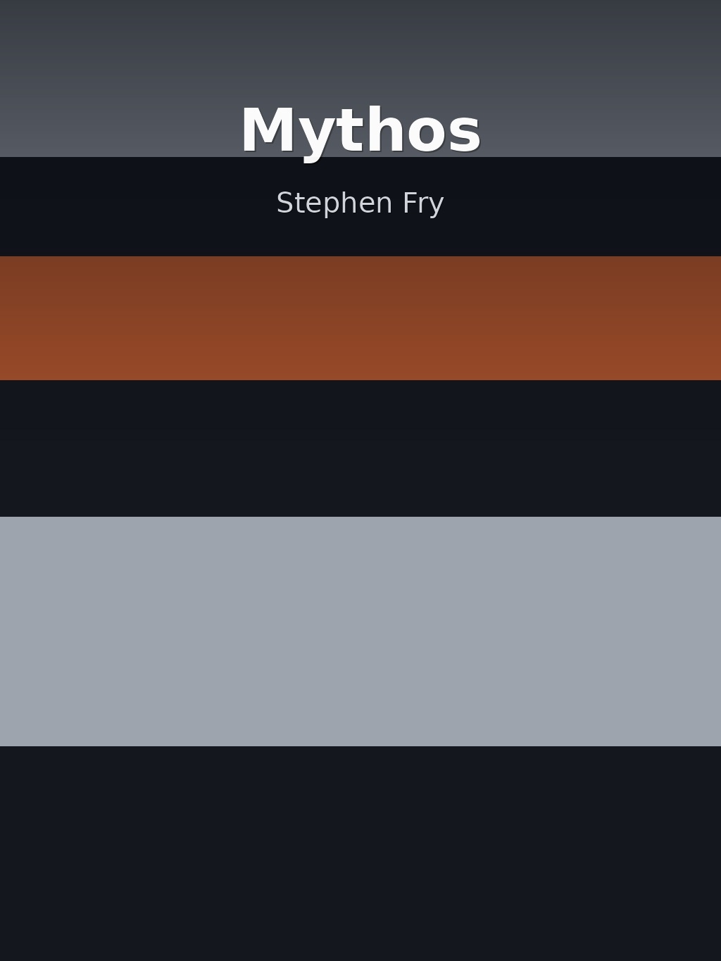 Mythos by Stephen Fry book cover