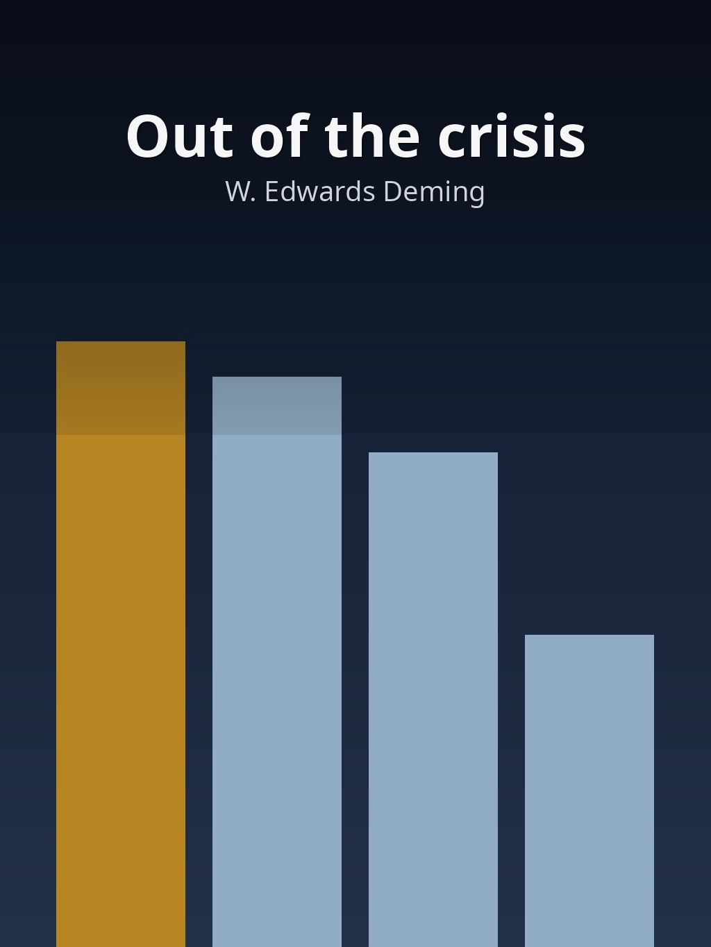 Out of the crisis by W. Edwards Deming book cover