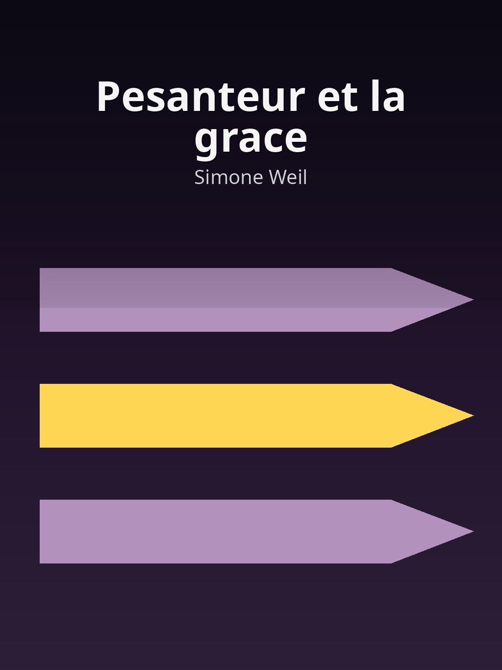 Pesanteur et la grace by Simone Weil book cover