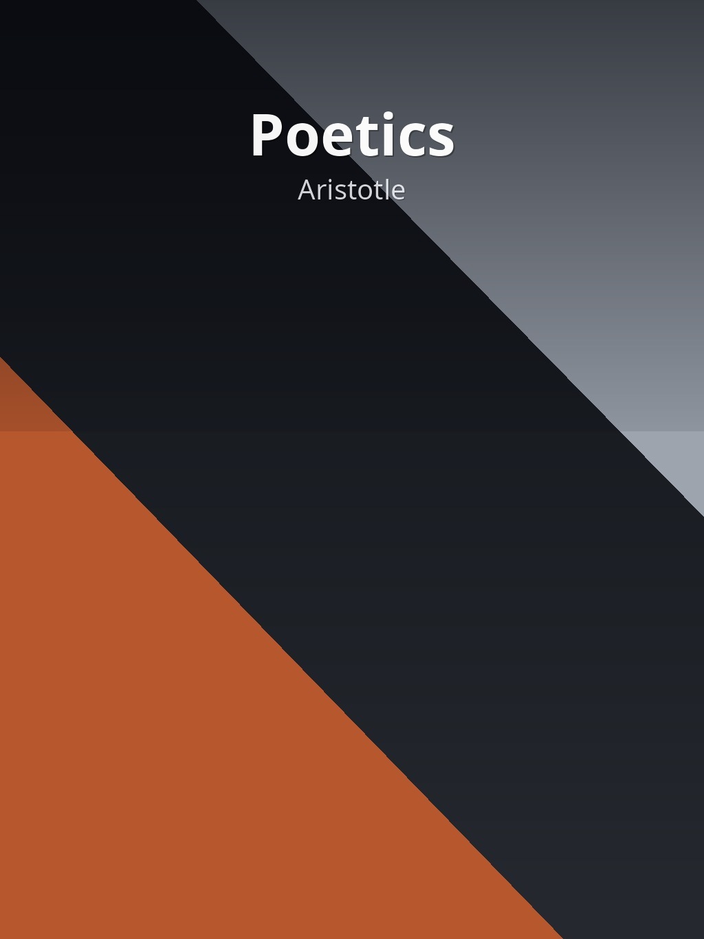 Poetics by Aristotle book cover