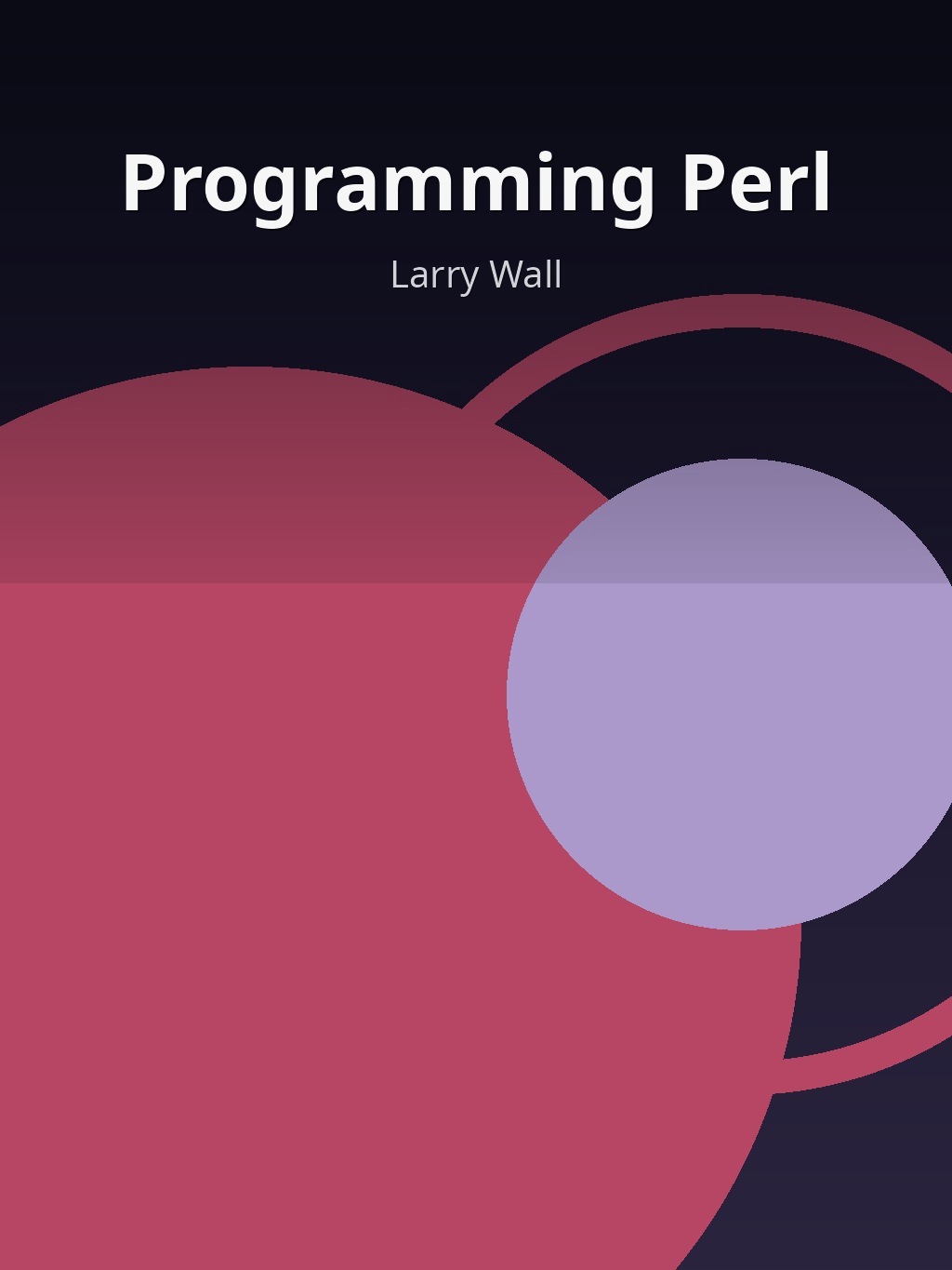 Programming Perl by Larry Wall book cover