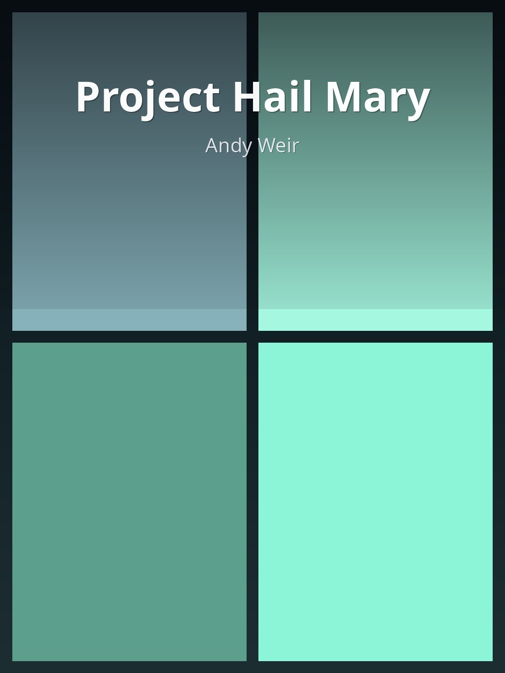 AI-generated book cover of Project Hail Mary by Andy Weir