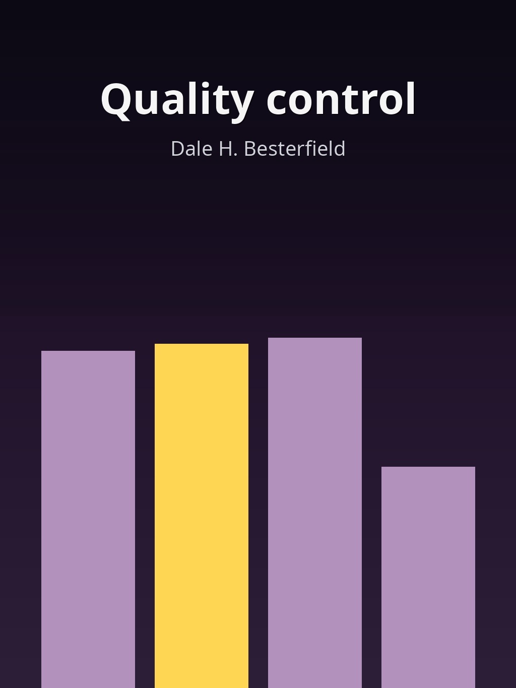 Quality control by Dale H. Besterfield book cover