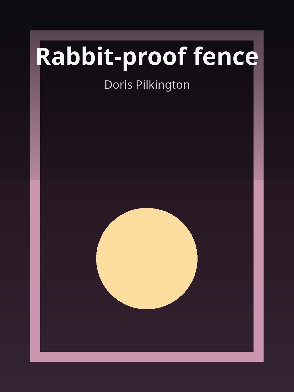 Rabbit-proof fence by Doris Pilkington book cover