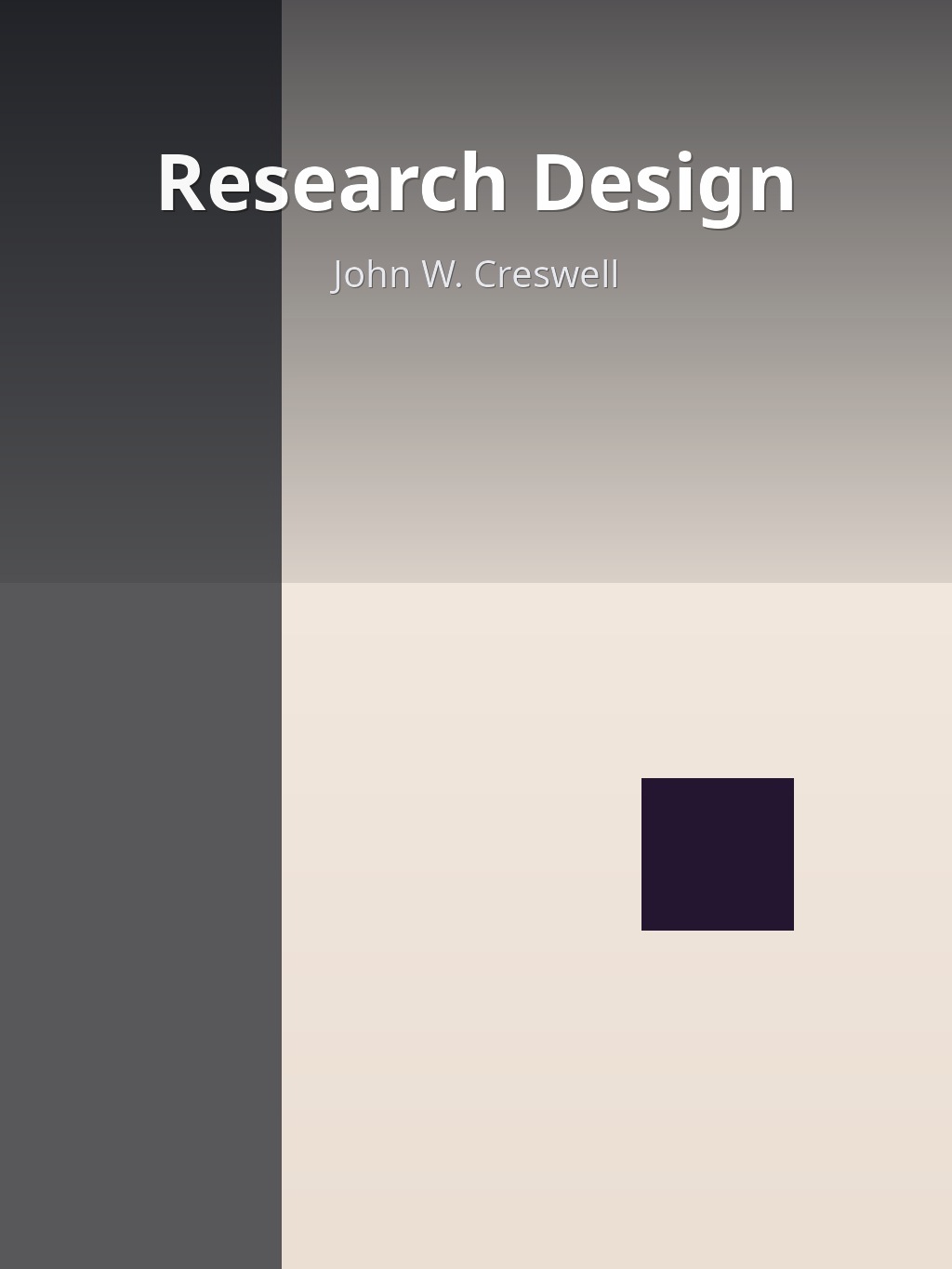 Research Design by John W. Creswell book cover