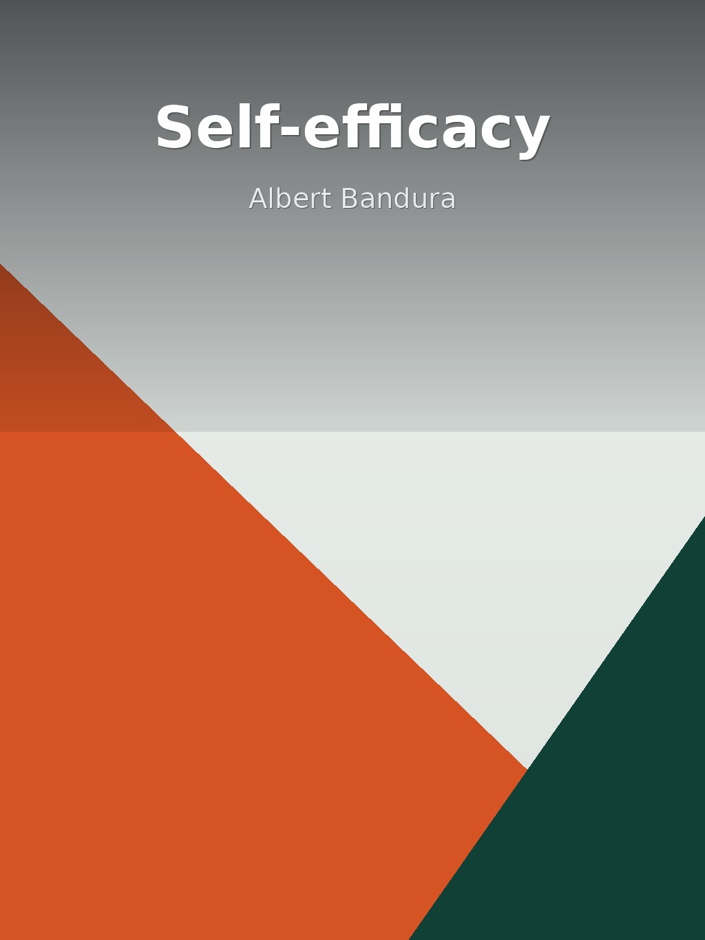 Self-efficacy by Albert Bandura book cover