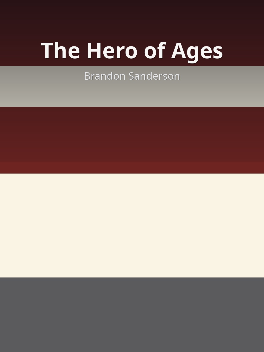 AI-generated book cover of The Hero of Ages by Brandon Sanderson