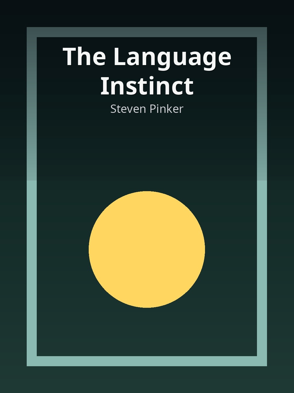 The Language Instinct by Steven Pinker book cover