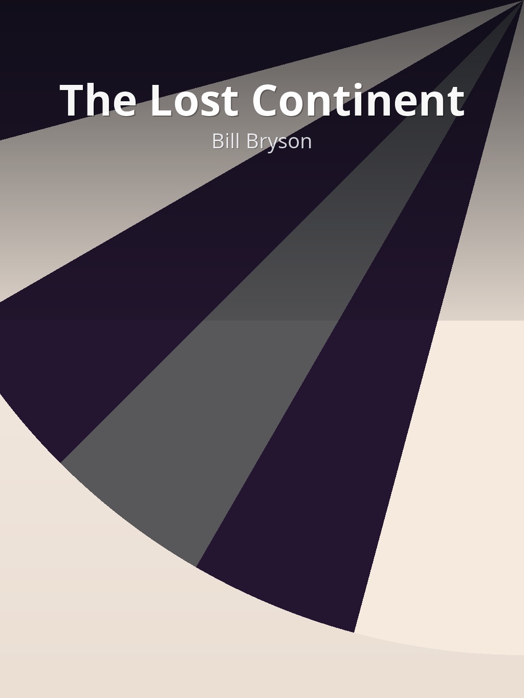 The Lost Continent by Bill Bryson book cover