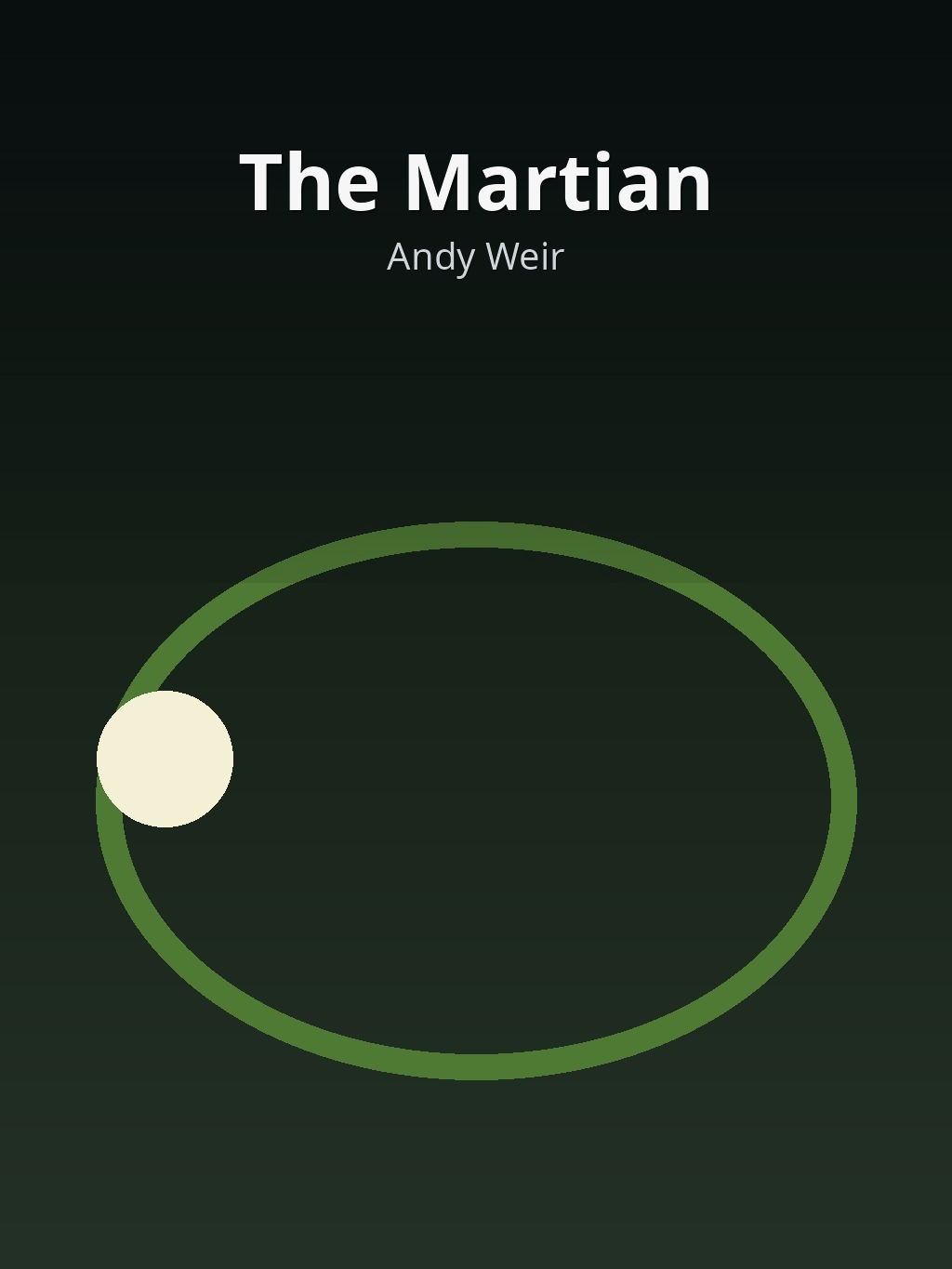 AI-generated book cover of The Martian by Andy Weir