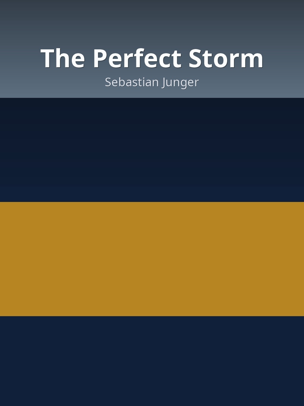 The Perfect Storm by Sebastian Junger book cover