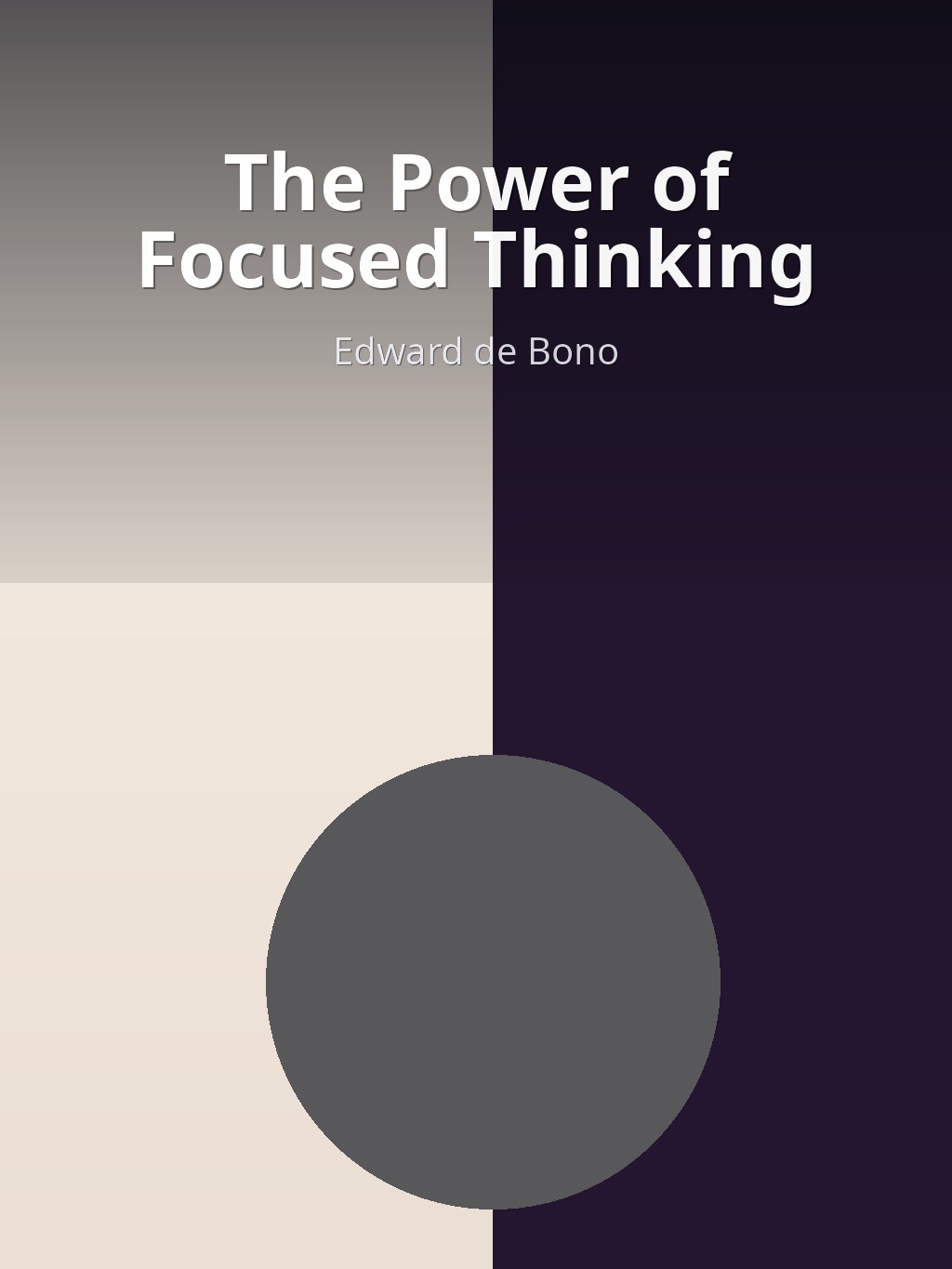 The Power of Focused Thinking by Edward de Bono book cover