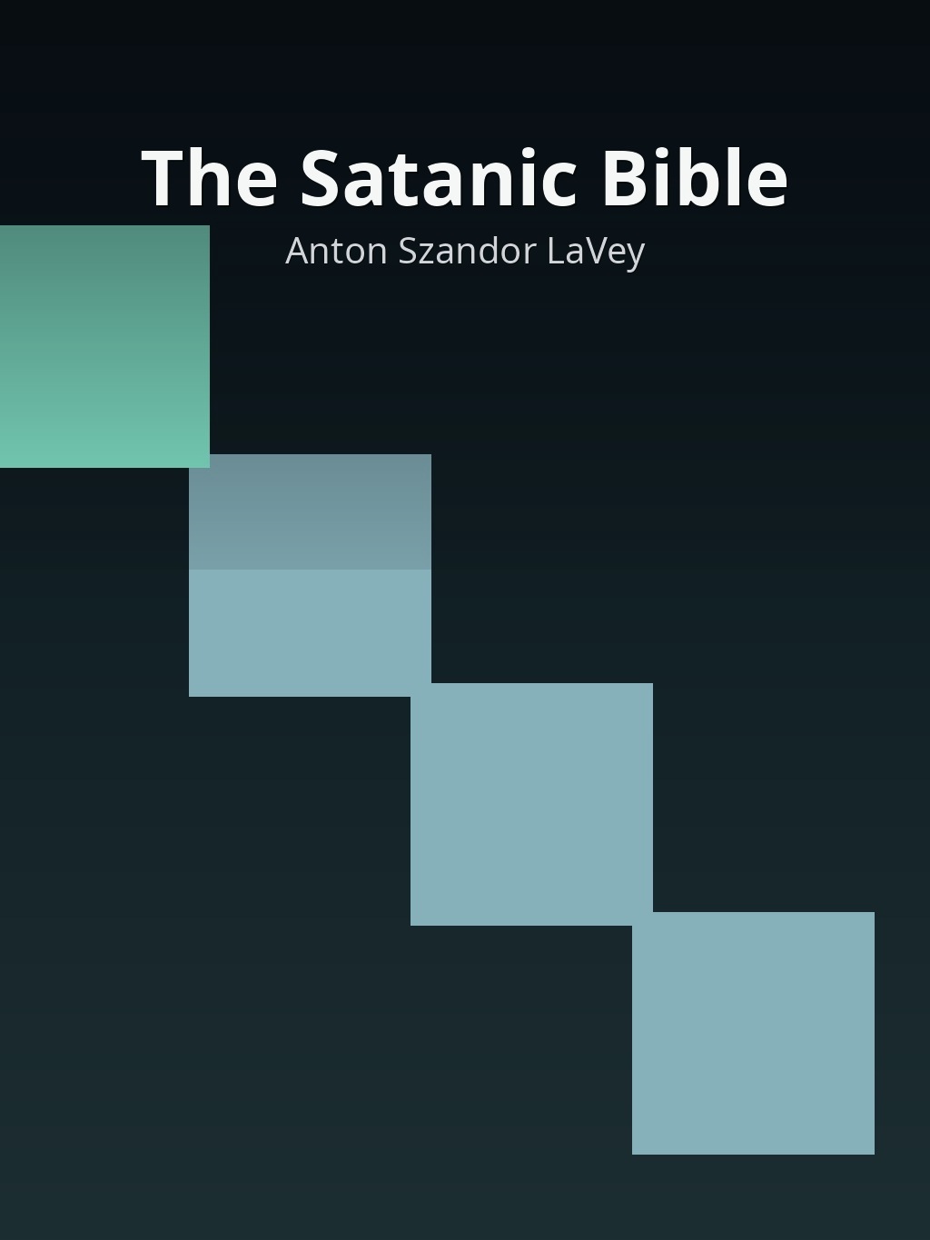 The Satanic Bible by Anton Szandor LaVey book cover