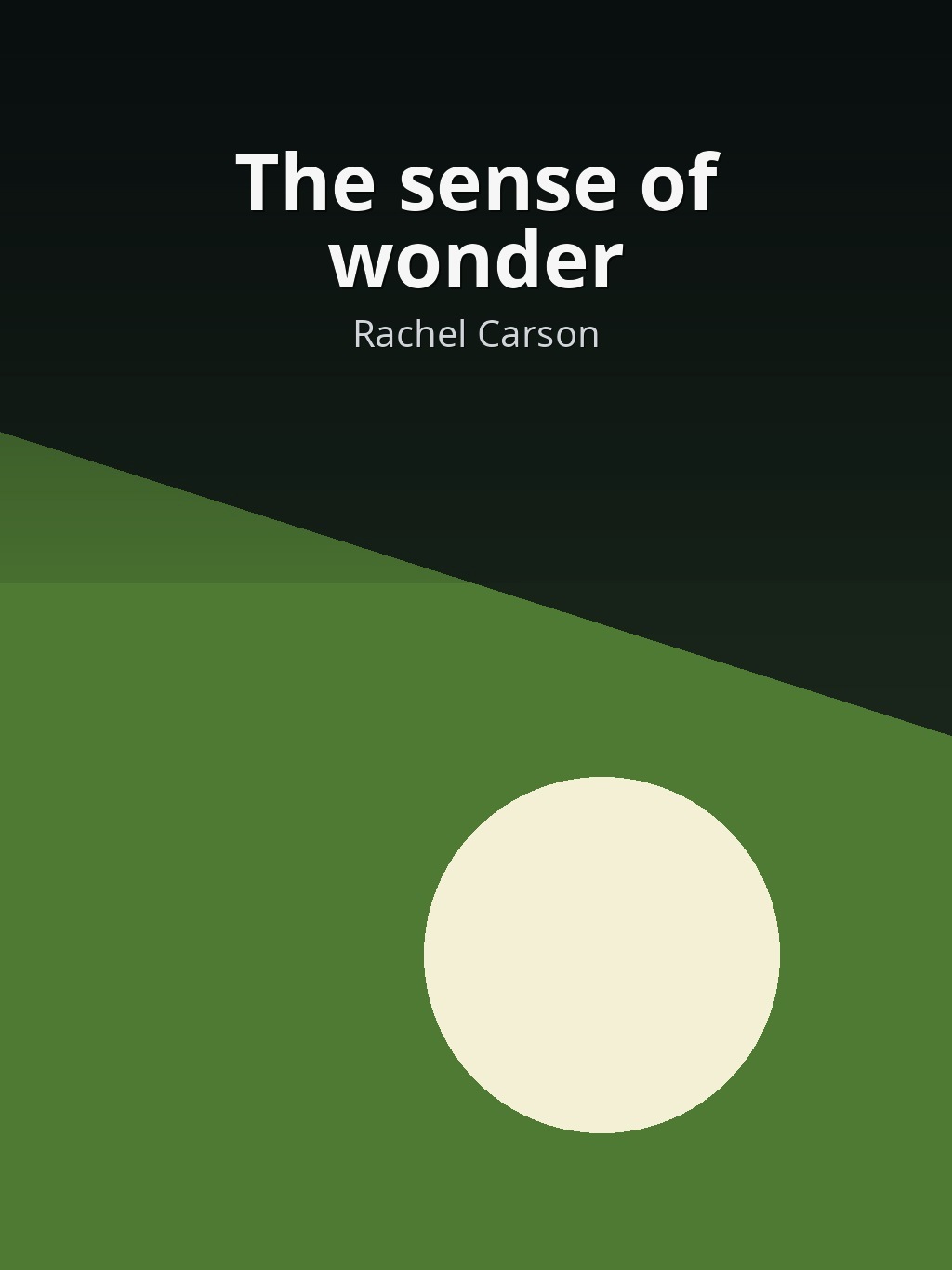 The sense of wonder by Rachel Carson book cover