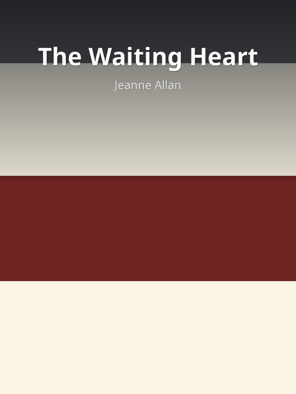 The Waiting Heart by Jeanne Allan book cover