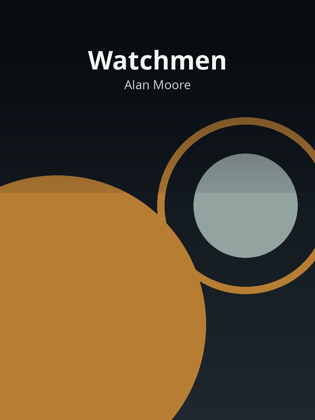 AI-generated book cover of Watchmen by Alan Moore