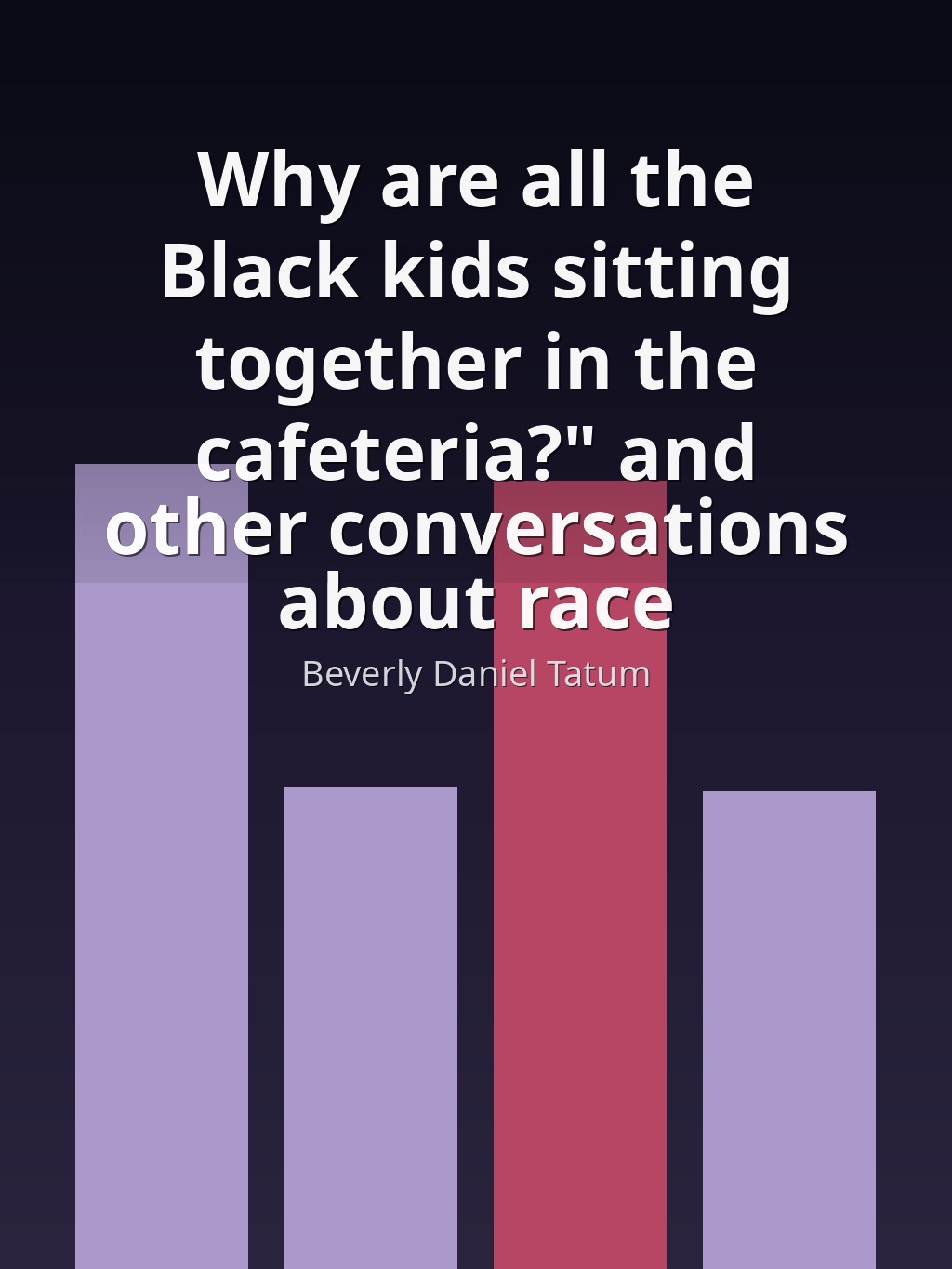 "Why are all the Black kids sitting together in the cafeteria?" and other conversations about race by Beverly Daniel Tatum book cover