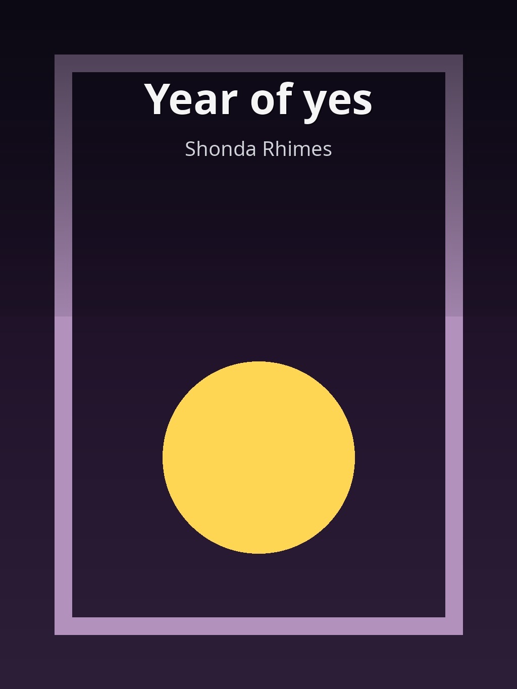 Year of yes by Shonda Rhimes book cover
